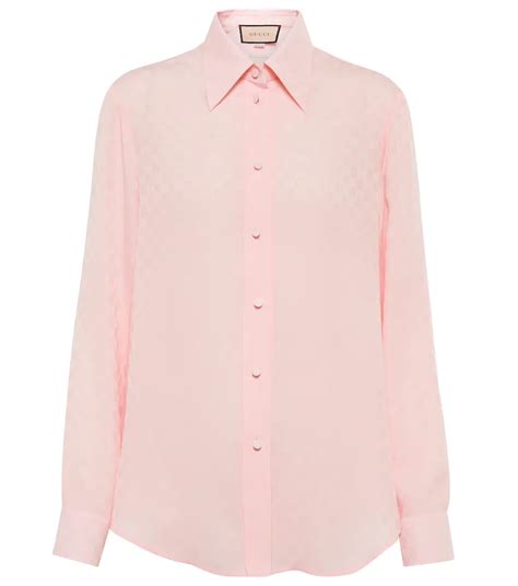 versace pink shirt china|Ruffled Silk Crêpe Shirt Pink .